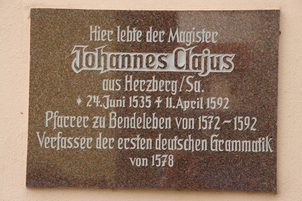 Gedenktafel Magister Johannes Clajus